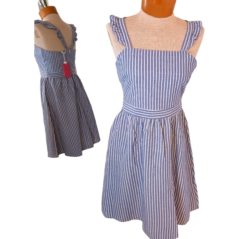 Patpat Striped Dress Midi Cotton Women's Clothing NWT Coastal Spring Teen